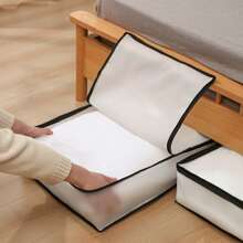 1/2/3pcs Quilt Storage Bag Translucent Visible Clothes Quilt Storage Box PEVA Dustproof And Moisture-Proof Moving Packing Bag