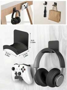 1 pieza Estante de almacenamiento de 3 niveles para control de juego de acrílico, soporte para auriculares, soporte de exhibición transparente, colgador de exhibición para auriculares