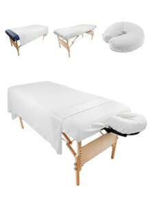 3pcs/Set Beauty Bedspread, Bed Cover, Massage Bed Sheet, Bed Hat And Pillowcase Set, Reusable Beauty Bed Sheet Set,Suitable For A 180*80cm Beauty Bed