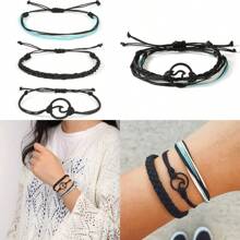 Starain Surf String Wave Bracelets For Women Boho Handmade Waterproof Adjustable Braided Beach Surfer Bracelets Set