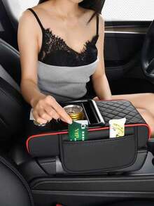 Caja de almacenamiento para automóvil, Extensión de apoyabrazos para automóvil, Caja de apoyabrazos central para automóvil, Caja de apoyabrazos de material de alta gama y diseño ergonómico, Mejora de la comodidad de conducción, Resistente al desgaste y a la suciedad, fácil de limpiar, compatible con varios vehículos, nueva caja de pañuelos con portavasos, almacenamiento en capas, móvil, organizador de almacenamiento para mujeres, regalo de artículos esenciales para viajes - Multicolor - Ver 18