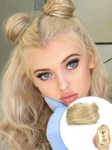 1 Pc Women's Hair Buns Synthetic Straight Curly Mini Chignon Claw Clip Chignon Hair Messy Buns Updo Claw Clip In Hairpiece For Women - Multicolor - View 19