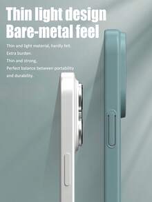 VRNOEI 时尚超薄圆形磁吸手机壳适用于 16 14 11 12 13 15 17 Pro Max Air 手机壳磁吸无线充电全覆盖配件 - 黑色 - 查看 6