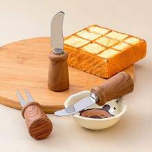 1/2 Stück vertikales Edelstahl Buttermesser mit Kunststoffgriff, multifunktionale mini Käse-Streichspatel, Käsemesser und -gabel, Brot, Toast, Marmelade Spatel, Backwerkzeug, geeignet für Küche und Restaurant Utensilien