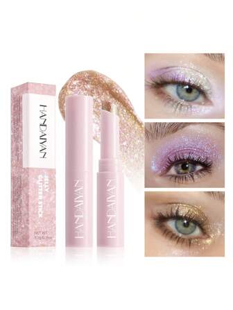 1支装彩绘高光眼影棒，细管细闪精致珠光果冻高光，适用于提亮身体和面部高光眼影棒