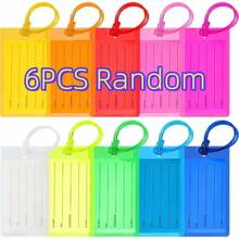 6-21 Peças/Pacote Tag de Bagagem PVC, Tag de Pendurar de Borracha Macia para Bolsas, Roupas, Cartão de Estudante, Cartões de Embarque