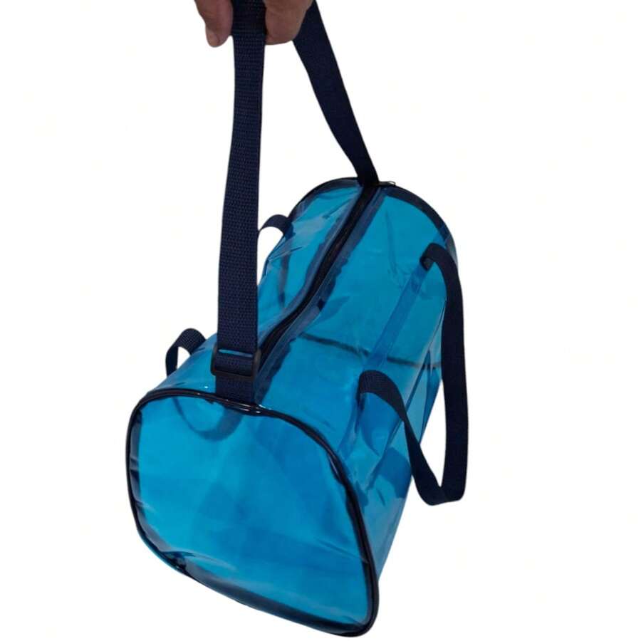 Suitcase Bag Transparent Crystal Swimming/Beach/Ballet - Azul - Ver 1