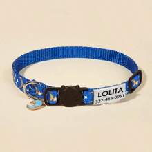 Collar personalizado para gatos, collar de mascota gatito con estrellas y luna con cascabel, colgante de placa de identificación con nombre de mascota grabado - ¡el regalo perfecto para tu mascota! Ornamental, grabado, acero inoxidable, elegante, de moda, colorido, vintage, lindo, compacto, lindo, personalizado, único, personalizado, para aniversarios, para cumpleaños