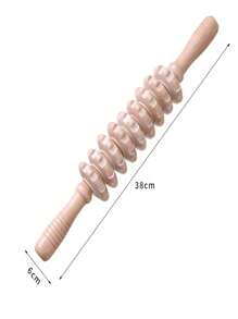1 pieza Rodillo de masaje tradicional chino de madera manual, rodillo de engranajes para terapia de meridianos, deportes, ejercicios de yoga/pilates, herramienta de masaje de Body completo para hombros, cuello, espalda, abdomen para hombres y mujeres, gimnasio