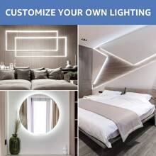 1m/2m/3m/4m/5m/10m/15m Tira de Luz LED Branca Quente 2835 Sensível ao Toque, 30 LEDs/m, Adequada para Quarto, Iluminação da Sala de Estar, Decoração, Luz de Bottom da TV