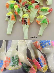 Neon Glow Balloons Neon Stars/Dot Balloons Glow In Blacklight Black Light Fluorescent Neon Latex Balloons For Birthday Wedding Glow Party Supplies,Christmas