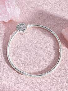 1 Stück elegantes 16-22CM echtes 925er Sterlingsilber Perlenarmband für Frauen Freundin Geschenk hochwertiger Damenschmuck