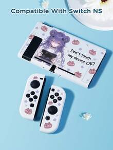 Ayotu 1pc Purple Anime Girl Pattern TPU Protective Case Compatible With Nintendo Switch Oled /Switch/Switch Lite/ New Switch2 (2025) -Dock-Compatible Design, No Removal Needed,Drop And Dustproof,Multiple Color Options - Multicolor - View 11