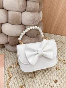 Borsa da donna a tracolla e a croce con fiocco, design di nicchia, stile nuovo, carina e semplice