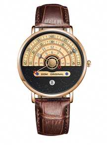 DOM 1pc Fashion Sports Style Men's Watch, Round Quartz Date Display, Suitable For Daily Wear And Decoration, Christmas, Birthday Gift For Friends Or Father - Shape - View 16