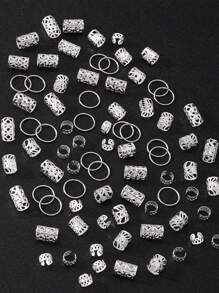 30/40/80PCS Set Hair Jewelry For Braids Accessories, Y2K Hair Beads For Braids, Gold Silver Star Hair Accessories, Braids Rings Cuffs Clips For Dreadlock Accessories Dreadlock Beads Metal Hair Clips Decoration