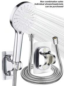 Ducha de mano de alta presión con 3 funciones, con manguera de acero inoxidable de 1.5m/59 pulgadas y soporte adhesivo para pared