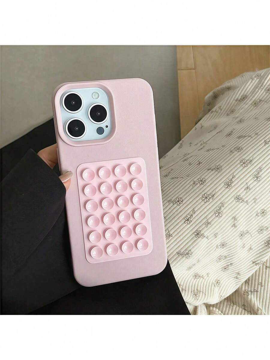 1 pièce Étui de téléphone anti-chute à couverture complète mat de couleur unie avec ventouse, compatible avec Apple 16PROMAX/15PLUS/15PRO/15/14PROMAX/14PLUS/14PRO/14/13PROMAX/13PRO/13/12PROMAX/12PRO/12 11PROMAX/11PRO/11/XSMAX/XR/XS/7/8PLUS Coque de protection