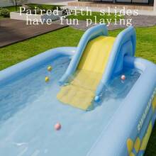 3-Layer Inflatable Swimming Pool, Family Size Swimming Pool, Mobile Water Park, Outdoor Patio Water Entertainment For Summer, Party Pool, Thick PVC Material - Multicolor - View 7