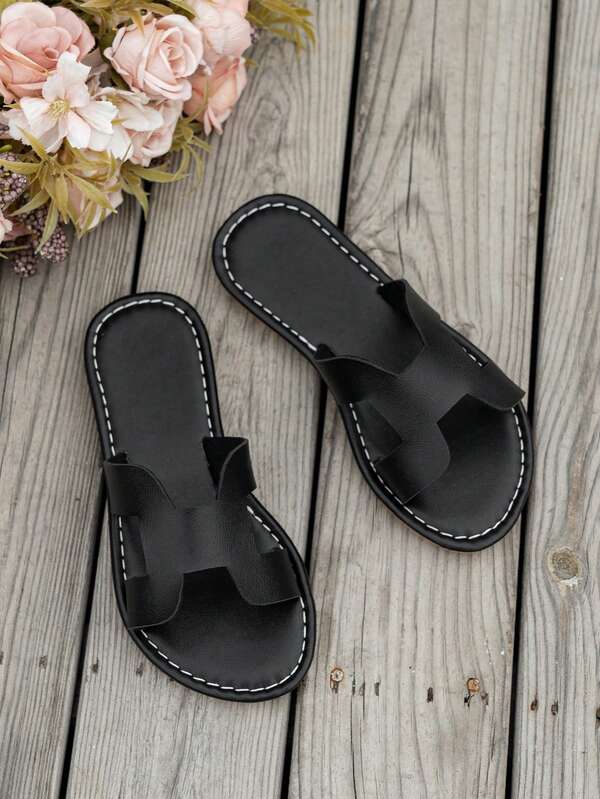 Girls' Flat Slippers, Soft & Comfortable, Breathable Beach And Casual Wear Fashion Princess Slippers