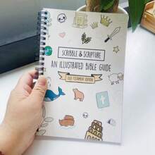 Cuaderno espiral con guía simplificada de la Biblia con ilustraciones inspiradoras: Garabateo y la Biblia