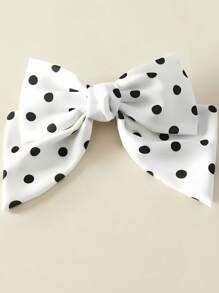 1pc Fabric Hair Clip, Sweet Polka Dot Printed Bowknot Spring Clip Hair Accessory, Suitable For Ponytail, Bun, Wedding And Casual Wear, Claw Clips, Clips For Hair, Hair Slide, Hair Claws