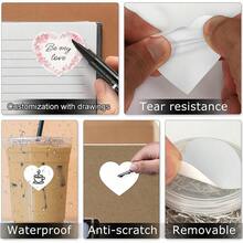 可定制的心形标志贴纸 - 采用优质耐用材料制成，表面光滑，非常适合婚礼、生日和日常使用。 - 彩色 - 查看 4