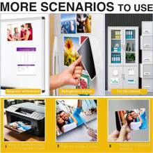 KRYON 4 X 6 Inch 10 PCS Glossy Printable Magnetic Sheets Non Adhesive 16 Mils Thickness Magnet Photo Paper For Inkjet Printers
