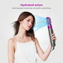 ATOPSKINS Hair Dryer Brush 5-In-1 Straightener,Hair Auto-Wrap Curlers, Professional 110,000 RPM Magic Multi Styler With Attachments,Fast Hot Drying Set For Curling Volumizing Straightening Air Styling - 查看 6