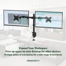 13-27 Inch Double Pendulum Large Base TV Stand TSNS-03 Bearing 8Kg/Vese100*100/90° Tilt/360° Rotation - Black and White - View 8