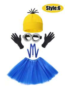 Minions Halloween Minions Kostüm Zubehör Rollenspiel-Set, Raumdekoration Schlafzimmer Dekoration Heimdekoration Wanddekoration Schuldekoration Schulüberraschung Studentenwohnheim Dekoration Schulanfang