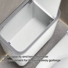 2 Packs Hanging Trash Can With Lid, Compact Wall-Mounted Plastic Waste Bin For Kitchen, Bathroom, Bedroom, Office And Camping, Small Capacity Garbage Basket With Secure Lid, Space-Saving Design For Cupboard Organization, Easy-Install Hanging Garbage Can For Recyclables, Waste Separation, And Daily Trash Disposal, Durable Lightweight BPA-Plastic, Odor Control, Suitable For Indoor And Outdoor Use, Fits Under Sink Or On Cabinet Door - White - View 5