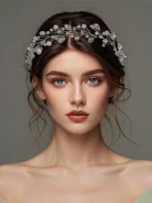1 Stück Kristall Perlen Haarband, moderner minimalistischer Frauen Haaraccessoire, geeignet für täglichen Gebrauch, Braut, Hochzeit, Brautjungfer Haarstyling Mode Haaraccessoires klassische Haarbänder
