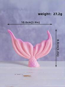 1pc Ocean Theme Cake Topper Mermaid Tail Doll, Sea Coral Shell Star Decor, Kids Birthday Party Cake Decoration For Boys/Girls