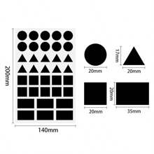10pcs Colored Triangles Rectangular Dot Stickers For Kids Student DIY Jigsaw Puzzle Geometry Stickers Scrapbook Labels