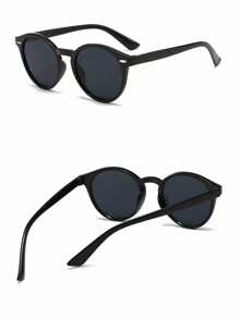 1/2 buc ochelari de soare rotunzi unisex casual Ombre retro cu lentile, rame din plastic durabile, potriviți pentru plajă, vacanță și sporturi în aer liber