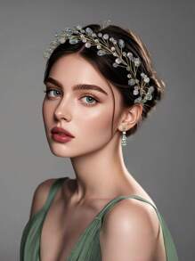 1 Stück Kristall Perlen Haarband, moderner minimalistischer Frauen Haaraccessoire, geeignet für täglichen Gebrauch, Braut, Hochzeit, Brautjungfer Haarstyling Mode Haaraccessoires klassische Haarbänder
