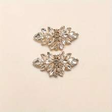 2 szt. zdejmowanych klipsów do butów z kryształkami, metalowa dekoracyjna klamra do butów na obcasie i sandałów ślubnych