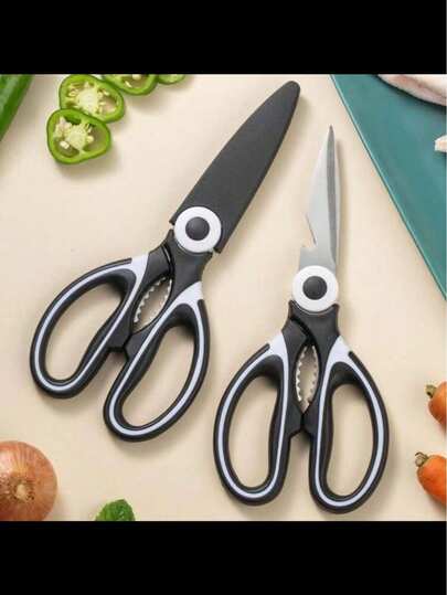 1 pieza Tijeras de cocina que incluyen tijeras para mariscos como un bono - Tijeras de acero inoxidable de uso pesado ultra afiladas de propósito general