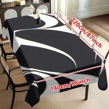 1/20 Stück Schwarz-Weiß Tischdecken, rechteckige Speise- und Kaffeetisch Tischdecken, 3D Optische Effekte, 2D bedruckte Tischdecken, Hochzeitstisch Dekorationen, Heim Dekorationen, geeignet für Picknicks, Camping, Hochzeiten, Geburtstagsfeiern