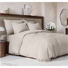 Cover Queen Size Set - Extra Soft Queen Size Duvet Cover 90 X 90 With 2 Pillow Shams - Hotel Luxury Easy Care And Fade Free W/ Zipper Closures & Ties - Breathable Bedding Set (Light Sage Green) - 05 - 淺灰色(無被子) - 查看 11