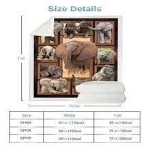 [Soft Elephant Blanket] Ultra-Soft Elephant Fleece Blanket | Suitable For All Seasons And Animal Decor - Ideal For Beds, Chairs, Sofas, Bedrooms And Offices - Multicolor - View 5