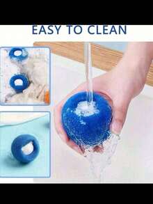 10 piezas Quitapelos para mascotas para usar en lavadora y secadora, reduce arrugas, ahorra tiempo de secado, color azul aleatorio - Para desfile de Pascua y celebración de primavera - Color aleatorio - Ver 5