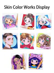GuangNa 72 Color Skin Tone Macaron Color Scheme Direct-Liquid Acrylic Soft-Tip Marker Pens, Student Drawing/Painting/Doodling/Anime Character Skin Tone Colored Marker Pens, DIY Waterproof Art Markers For Clothes/Shoes/Glass/Stones