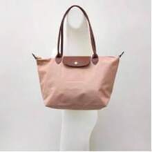 Dumpling Portable Nylon Shoulder Bag, Fashionable Makeup Clothing Storage For Girls, Large Capacity, Commuter Crossbody Bag - 藕粉色 - 查看 3