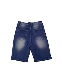 Men's Washed Casual Stretch Denim Jeans - Dark Wash - View 5