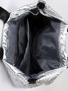 Quilted Sports Gym Bag, Fashionable Large Capacity Travel Tote Bag, Portable Thick Weekend Overnight Bag, Large Capacity Minimalist Zipper Bag, Solid Color Multi-Function Travel Bag, Portable Overnight Bag, Fashionable Large Capacity Travel Tote Bag, Sports Gym Bag, Unisex Travel Essential Durable Gym Bag, Yoga Bag - Multicolor - View 3