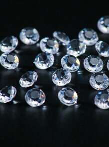 50 PIEZAS de diamantes acrílicos transparentes en punta, parches de cristal diamante de gran transparencia, materiales DIY para arte de uñas, joyería, accesorios para el cabello y decoración de ropa, diamante de incrustación hecho a mano, buenos regalos para familiares y amigos