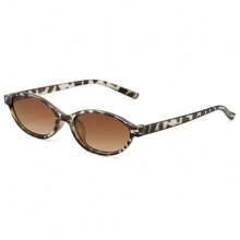 1pc Small Oval Hot Girl Vintage Style Glasses, Suitable For Summer Travel, Beach, Party, Birthday, And To Show Your Beauty