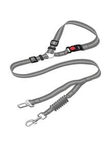 1pc Multipurpose Pet Car Seat Belt, Provides 2-In-1 Protection For Pets, Can Also Be Used As A Leash, Adjustable Length, Elastic Cord Prevents Sudden Impact, Outdoor Dog Leash